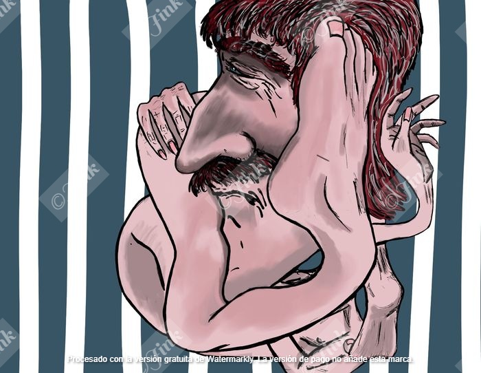 Abrazo imposible, ilustración de Jorge Cortés